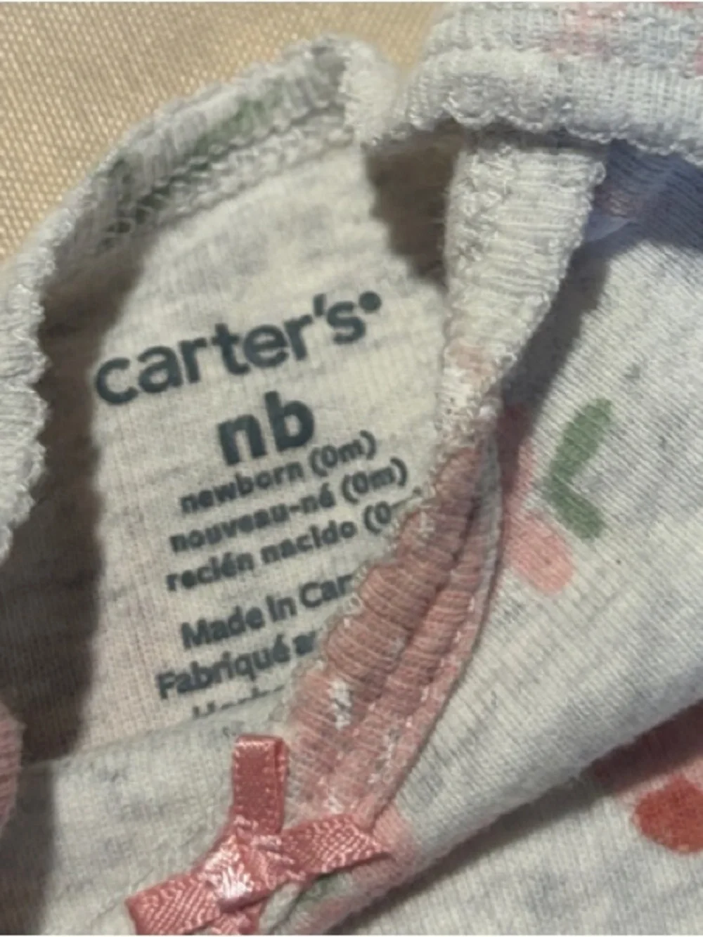 Carter's Navy, Brown, Rust, Pink & Cream Long-Sleeve Baby Bodysuit Set